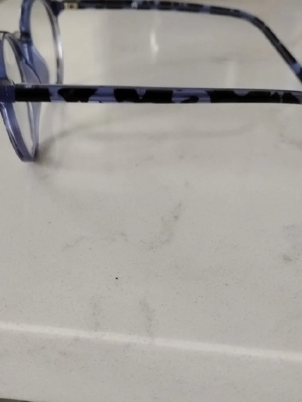 Source Unknown Round Acetate Glasses in Dark Blue Tortoise